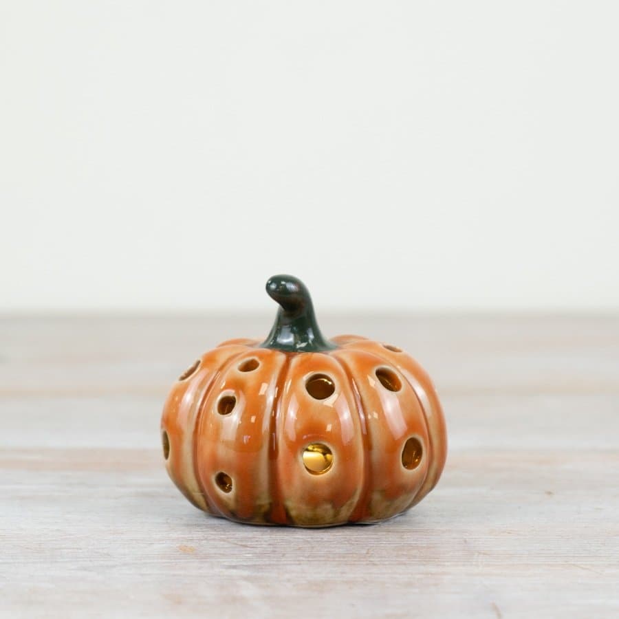 Pumpkin Shaped LED Ornament, 8cm