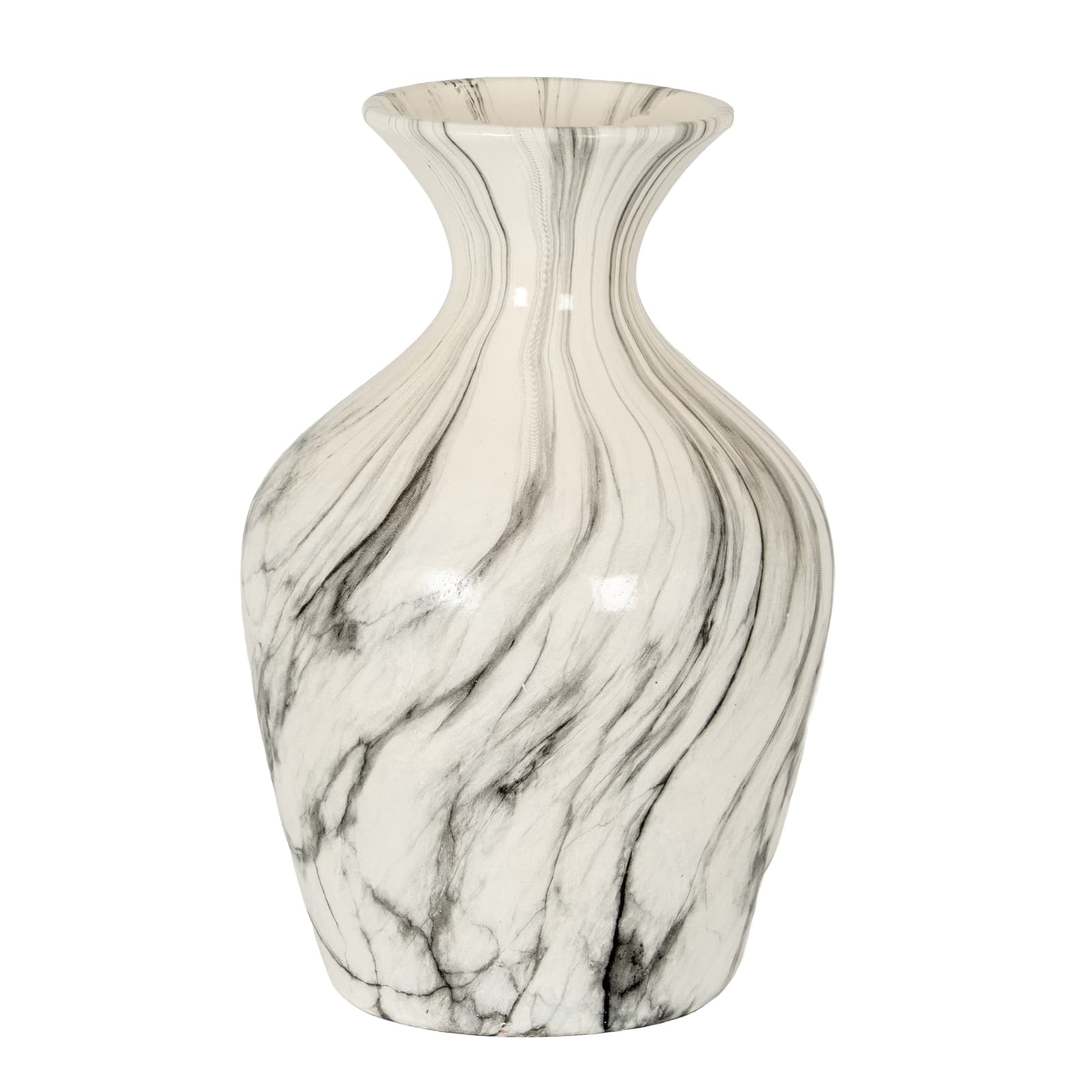 Marble Effect Ellipse Large Vase