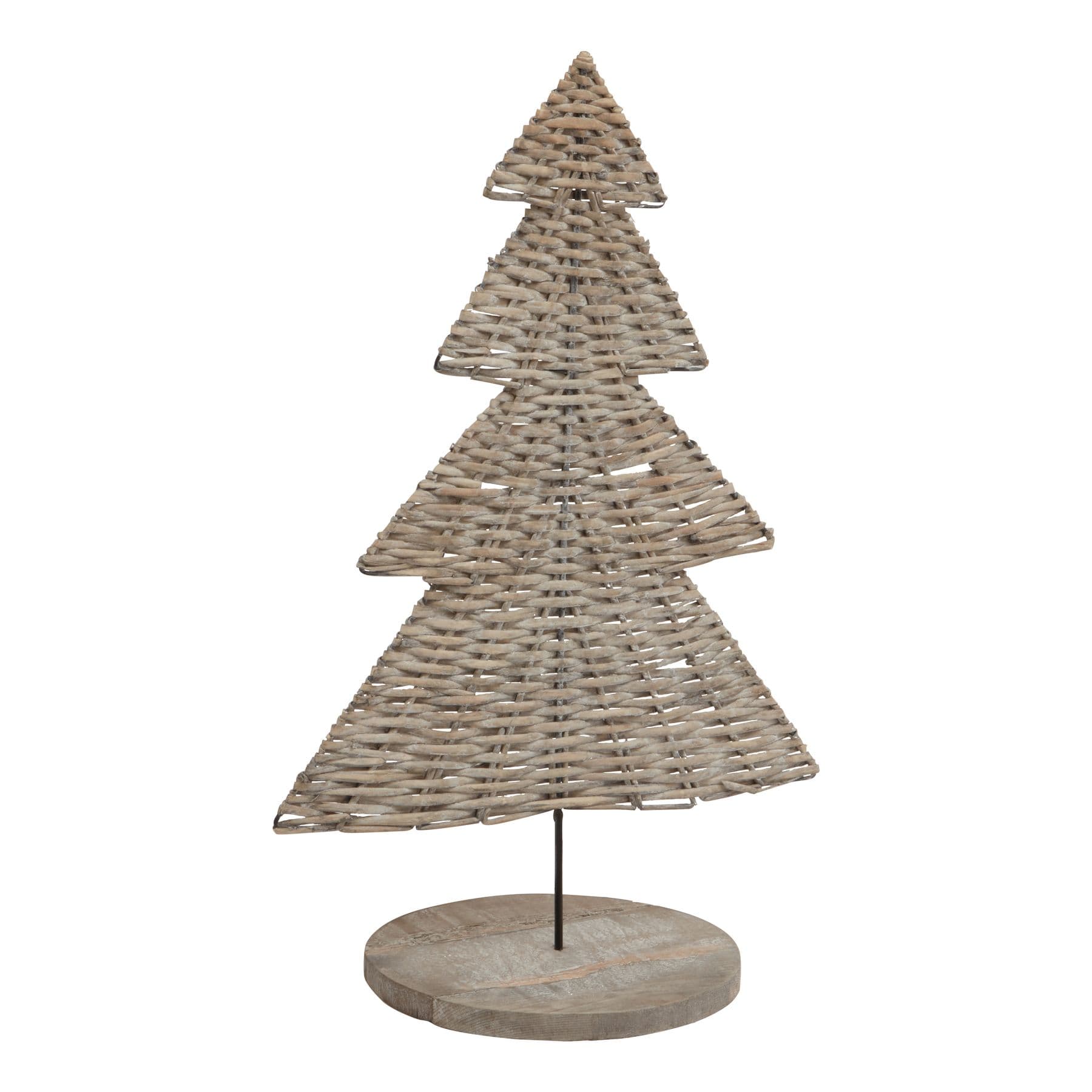 Noel wicker tree ornament, large
