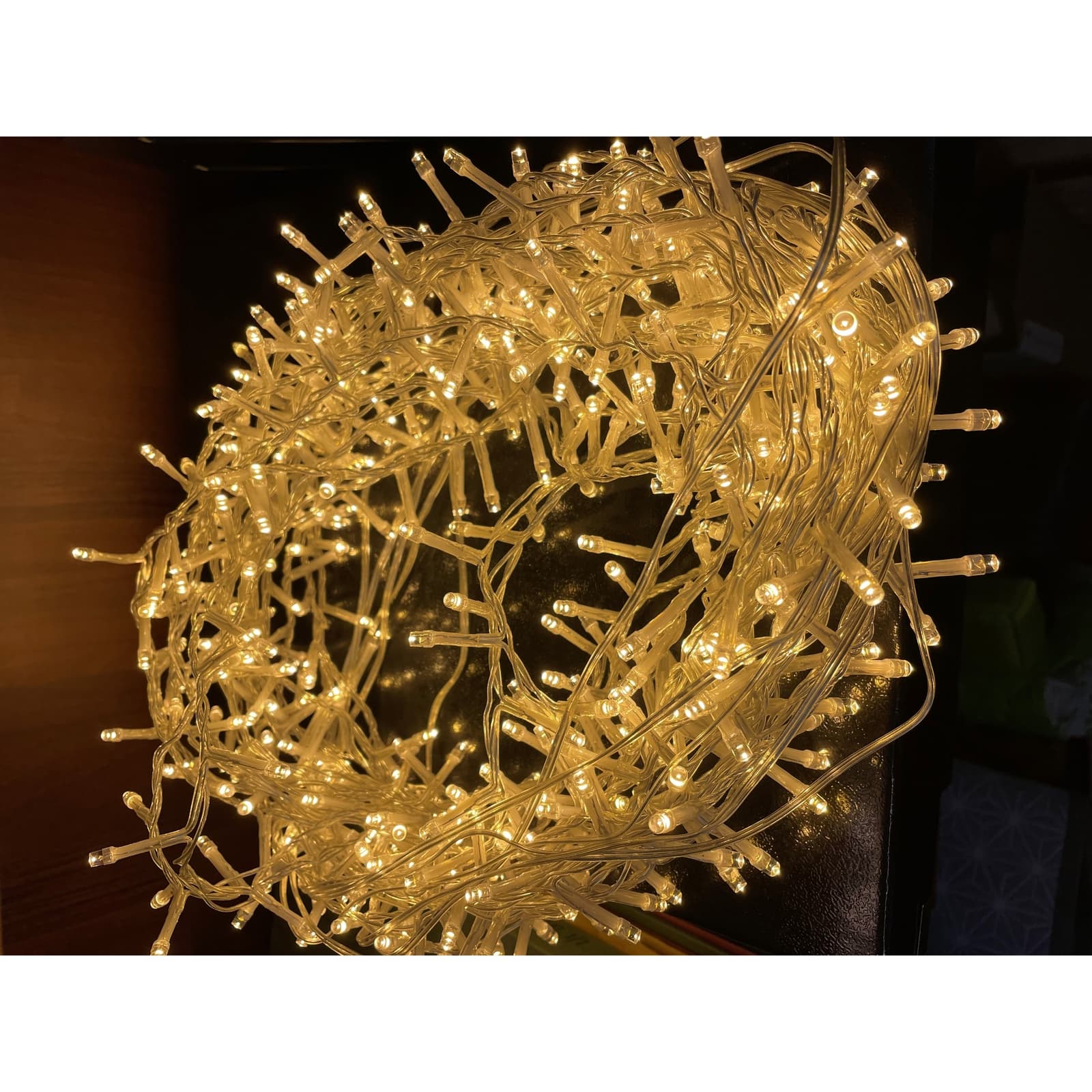 Warm white Christmas string lights, 13.6m