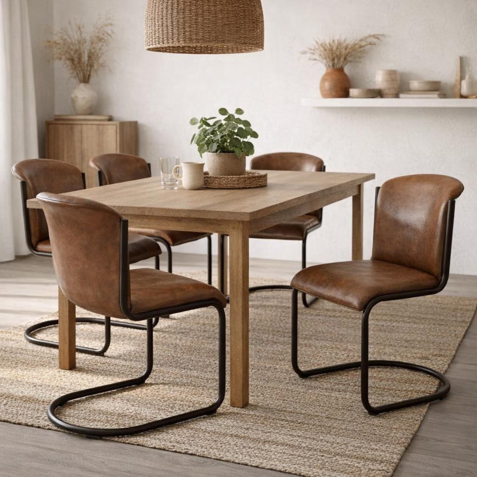 Billy leather dining chair