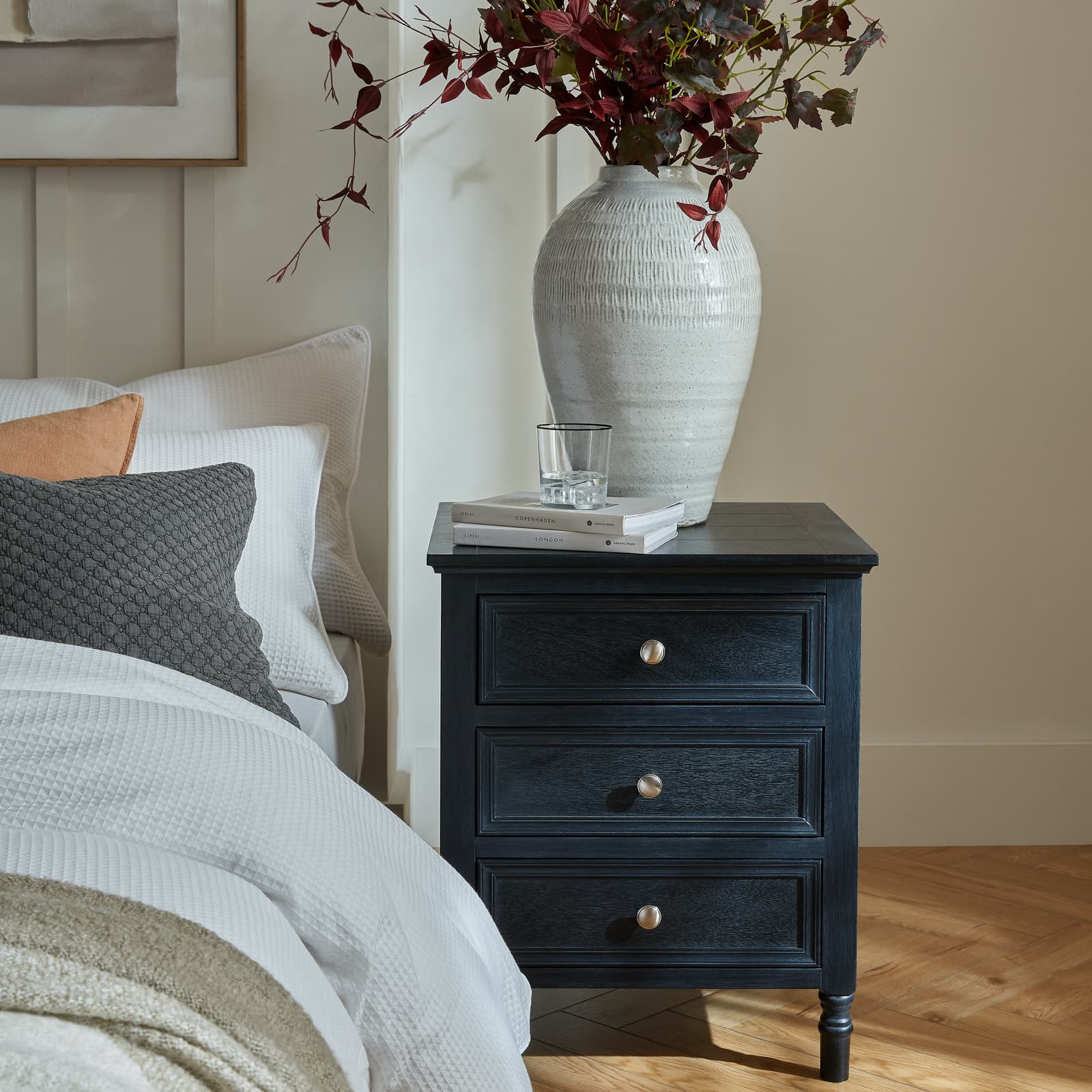 Contour Collection 3 Drawer Side Table