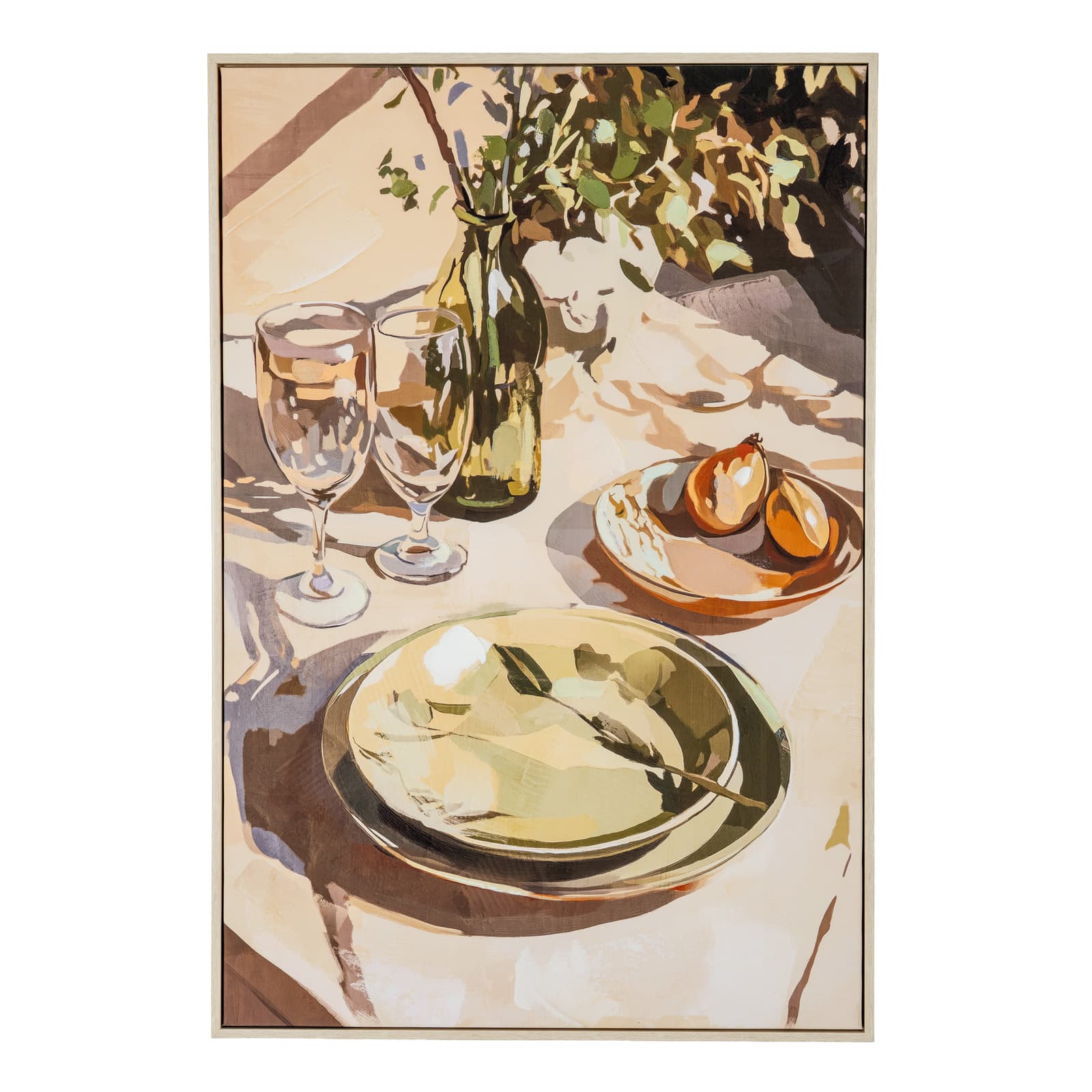Alfresco Morning Hand Painted Canvas in Frame
